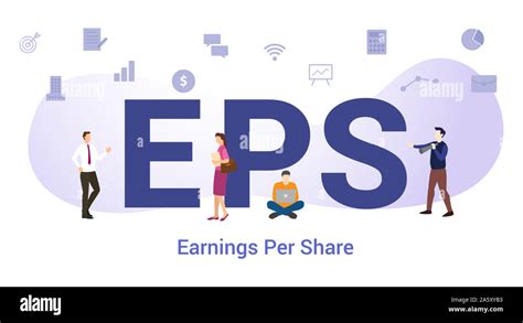 eps earnings  share concept  big word  text  team people