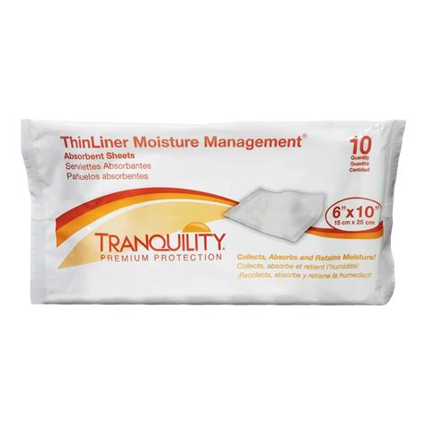 Tranquility Thinliner Moisture Management Absorbent Sheets Case Of 200