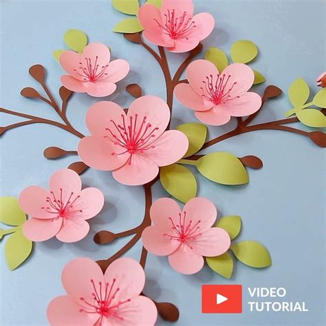 Cherry Blossom Paper Flower Templates - FancyBloom