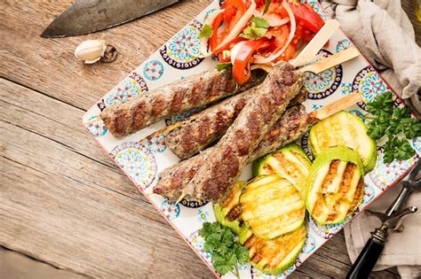 Premium Photo Traditional Homemade Grilled Turkish Adana Urfa Kebab