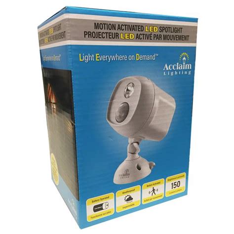 Acclaim Lighting Battery Operated Motion Activated Led Single Spotlight B225gr Réno Dépôt