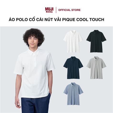 Áo Polo Cổ Cài Nút Vải Pique Cool Touch MUJI Shopee Việt Nam