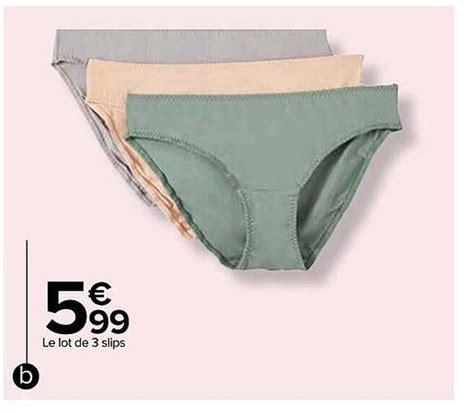 Promo Le Lot De 3 Slips Chez Carrefour ICatalogue Fr