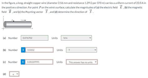 Solved In The Figure A Long Straight Copper Wire Diameter