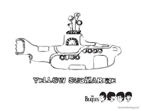 Yellow Submarine Coloring Page - Coloring Home