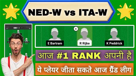 Ned W Vs Ita W Dream Prediction Ned W Vs Ita W Dream Ecc T