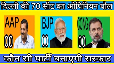 Delhi Assembly Election Opinion Poll 2025 Who Will Win AAP BJP