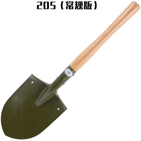 6411genuine205small Army Spade Green Engineering Shovel Wooden Handle