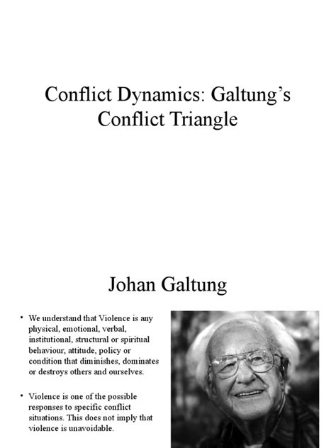 Conflict Dynamics: Galtung's Conflict Triangle | PDF | Islamic State Of Iraq And The Levant ...