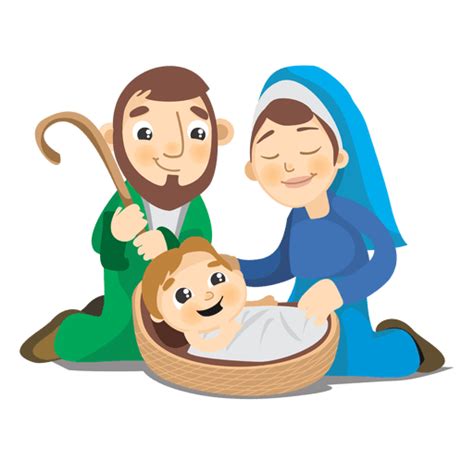 Birth Of Jesus Christ Cartoon PNG & SVG Design For T-Shirts