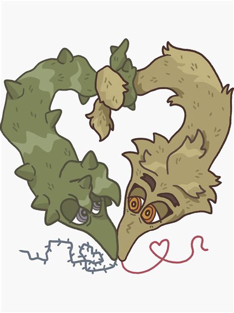 Art Worms In Love Sticker For Sale By Gruntiestgrunt Redbubble