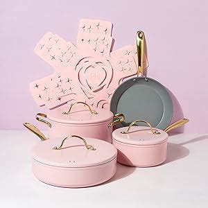 Amazon.com: Paris Hilton Iconic Nonstick Pots and Pans Set, Multi-layer ...