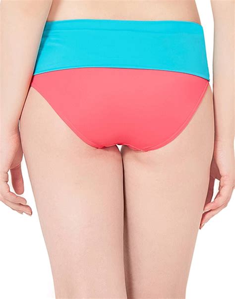 Amante Turquoise Pink Ruched Waist Bikini Bottom M Buy Amante