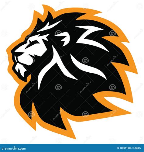 Wild Lion Head Logo Vector Icon Design Illustration Stock Vector