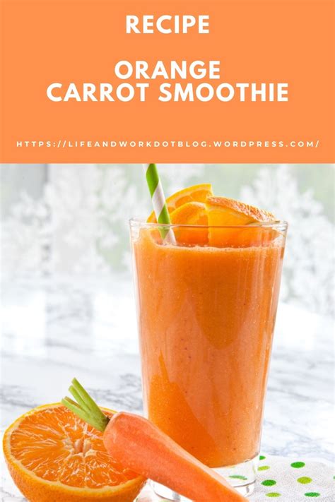 Recipe Orange Carrot Smoothie