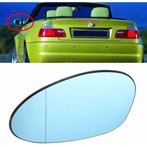 1X links Spiegelglas Aussenspiegel Blau Beheizt Glas Für BMW E46 M3