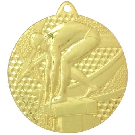 Medaille Schwimmen 1 Medaillen Rund Gold Silber Bronze Set Sorte Gold