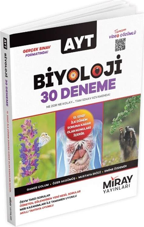 AYT Biyoloji 30 Deneme Sınavı Miray Yayınları 2023 E ÖZEL