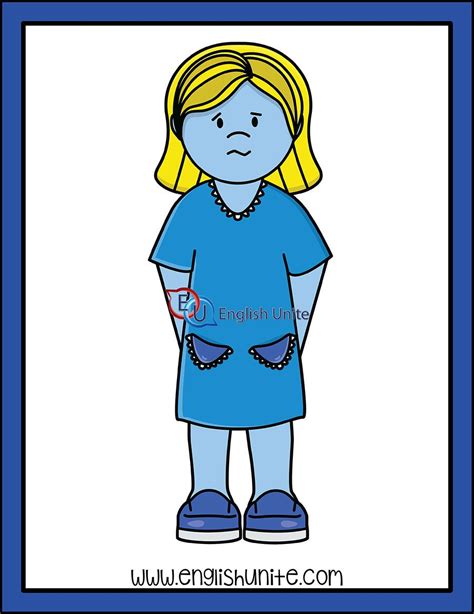 Idiom - Feel blue (Literal) | Idioms, Feeling blue, Clip art