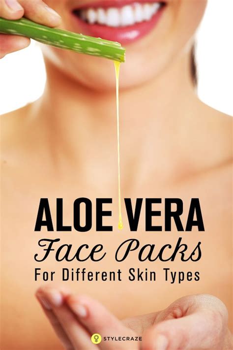 12 Aloe Vera Face Packs For Different Skin Types Aloe Vera Acne Aloe