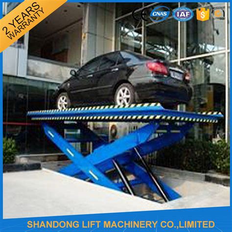 CE Steel Hydraulic Scissor Car Lift With 3m Lift Height 3 T Load Capacity