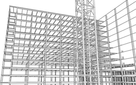 Under Construction Site Engineering With Frame Structure Architecture