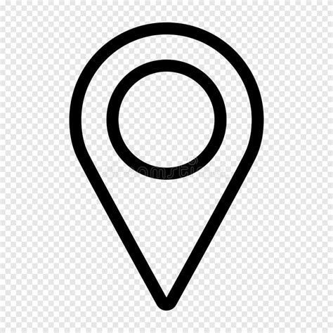 location  map pin icon outline style stock vector illustration