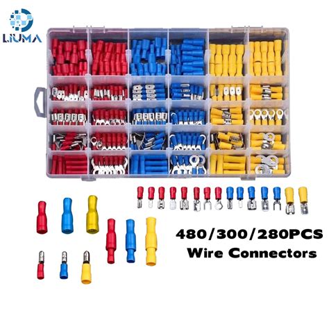 Insulated Cable Connector Electrical Wire Crimp Spade Butt Ring Fork