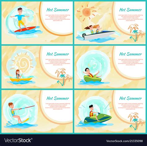 Hot Summer Collection Poster Royalty Free Vector Image