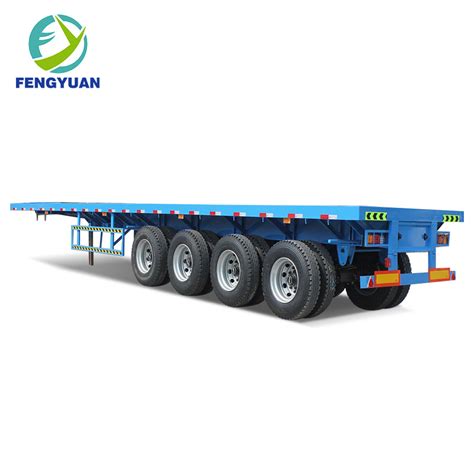 Factory Heavy Duty New Fengyuan Brand Container Transport Flat Bed Semi