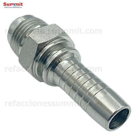 Conector Recto Rosca Jic Flare Macho Manguera