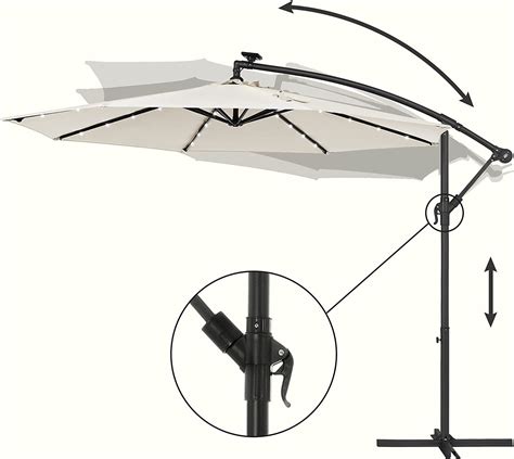 Parasol Met Led Verlichting Op Zonne Energie Verkeerslichtparasol