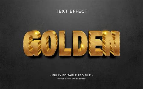 Premium Psd Shiny Golden Text Effect