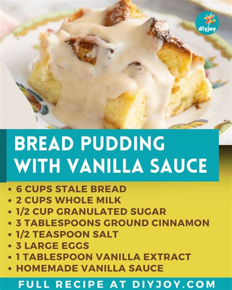 Bread Pudding With Vanilla Sauce