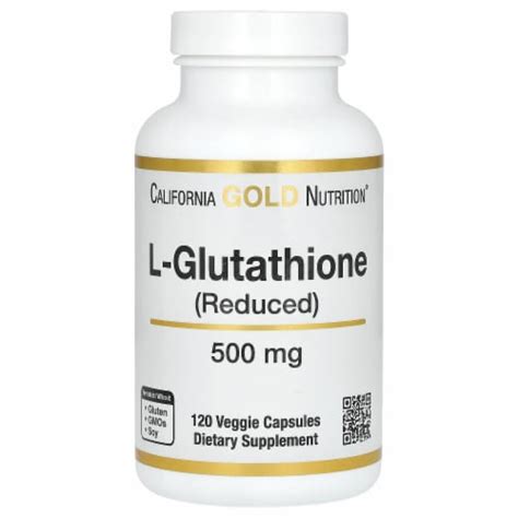 California Gold Nutrition L Glutathione Reduced Mg Veggie