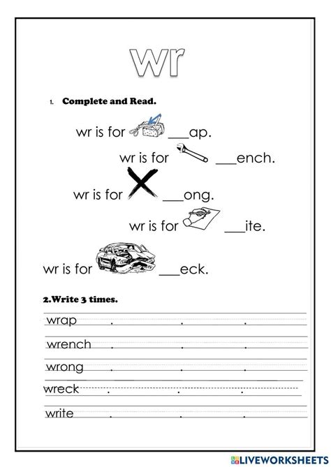 Wr Mb Sounds Worksheet Live Worksheets