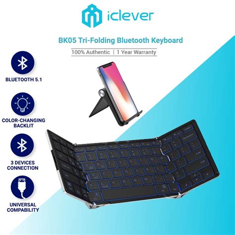 Iclever Bk Bluetooth Keyboard With Color Backlight Bluetooth