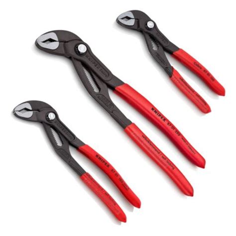 KNIPEX Cobra Wasserpumpenzangen Satz 3 Tlg Zangen Set 87 01 150