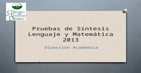 Pruebas de síntesis PPTX Powerpoint