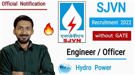 SJVN Recruitment 2022 Without GATE Engineer Officer Rs 60 000