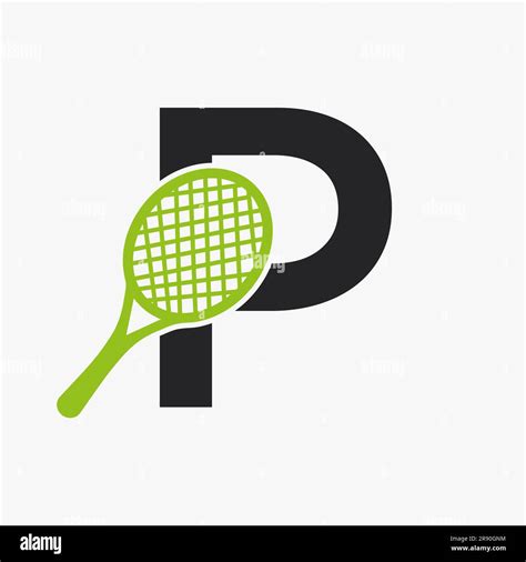 Letter P Padel Tennis Logo Padel Racket Logo Design Beach Table