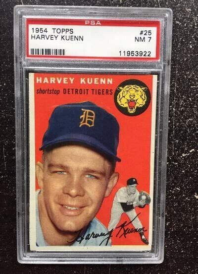 Topps Harvey Kuenn Psa Nm Detroit Tigers Ebay