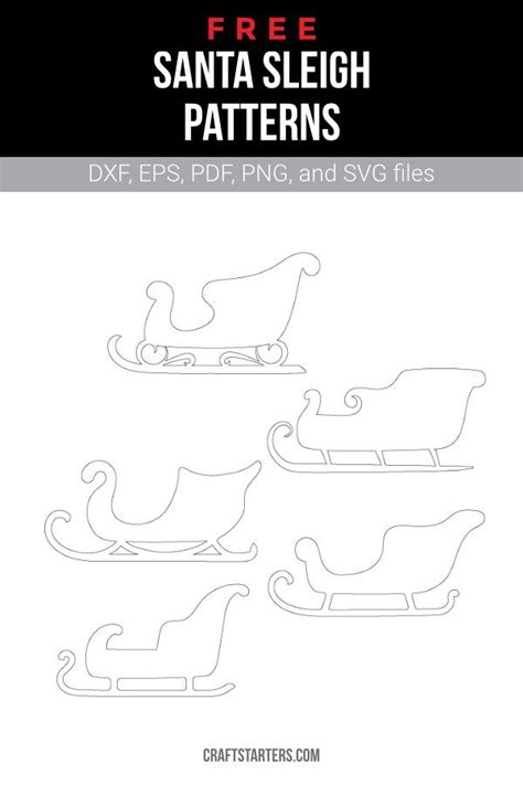 Free Santa Sleigh Patterns And Cut Files Santa Sleigh Christmas