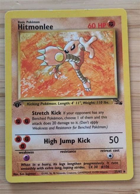 Fossil Hitmonlee 1st Edition 22 62 EN Kaufen Auf Ricardo