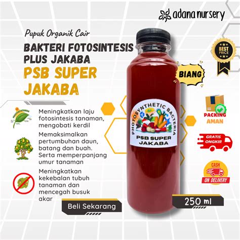 Psb Super Bakteri Fotosintesis Plus Jakaba Pupuk Organik Cair 250ml Lazada Indonesia