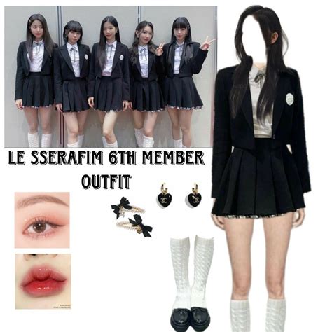 Le Sserafim Th Member Outfit Outfits School Stage Outfits White