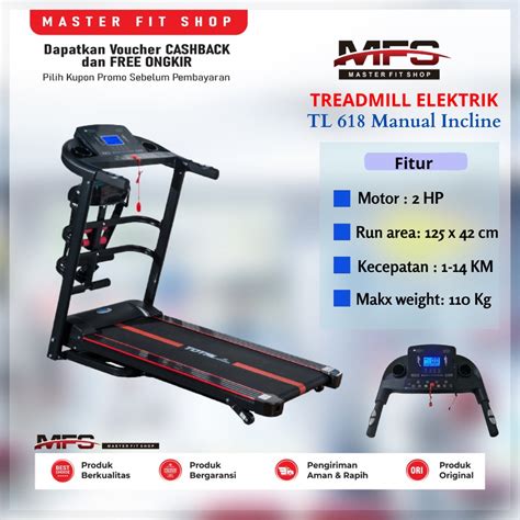 Jual Treadmill Elektrik Tl Total Fitness Surabaya Daya Listrik