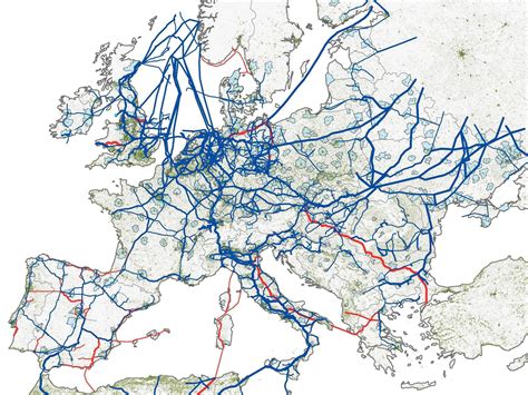 Map Of The European Natural Gas Network