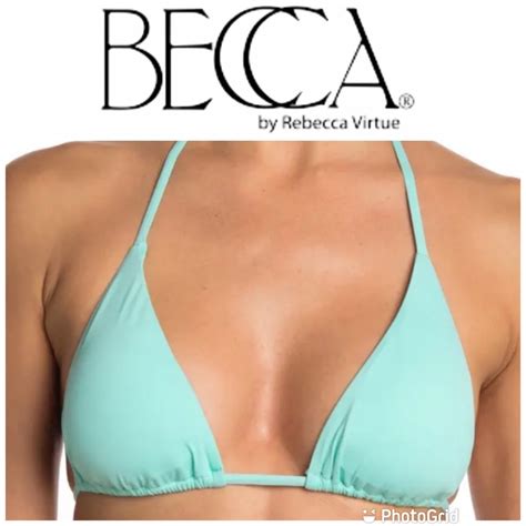 New Becca Triangle Bikini Top In Biscayne Gem