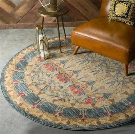 Nordic Retro Ethnic Jacquard Mandala Round Rug Beerug